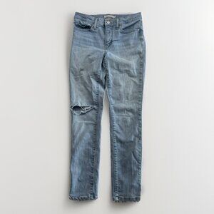 Levis 311 Shaping Skinny Jeans Wom 28 Ligh Wash Stretch Denim Distressed Grunge